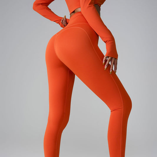 Sports Trousers Pocket High Waist Seamless Nude Feel Yoga Pants