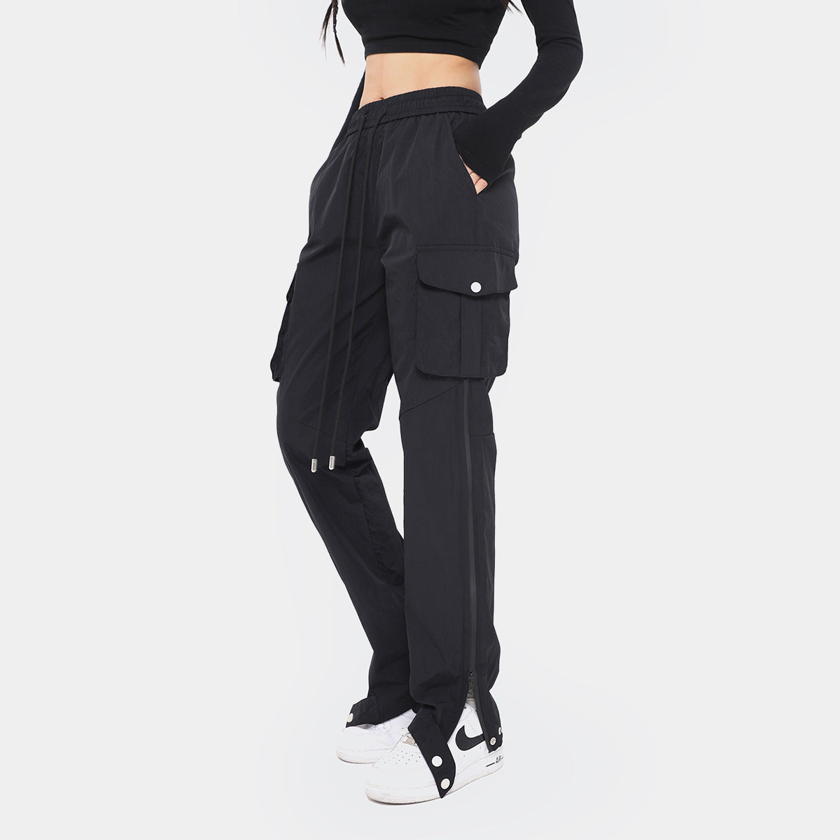 Women's High Waist Zipper Edge Sport Overall