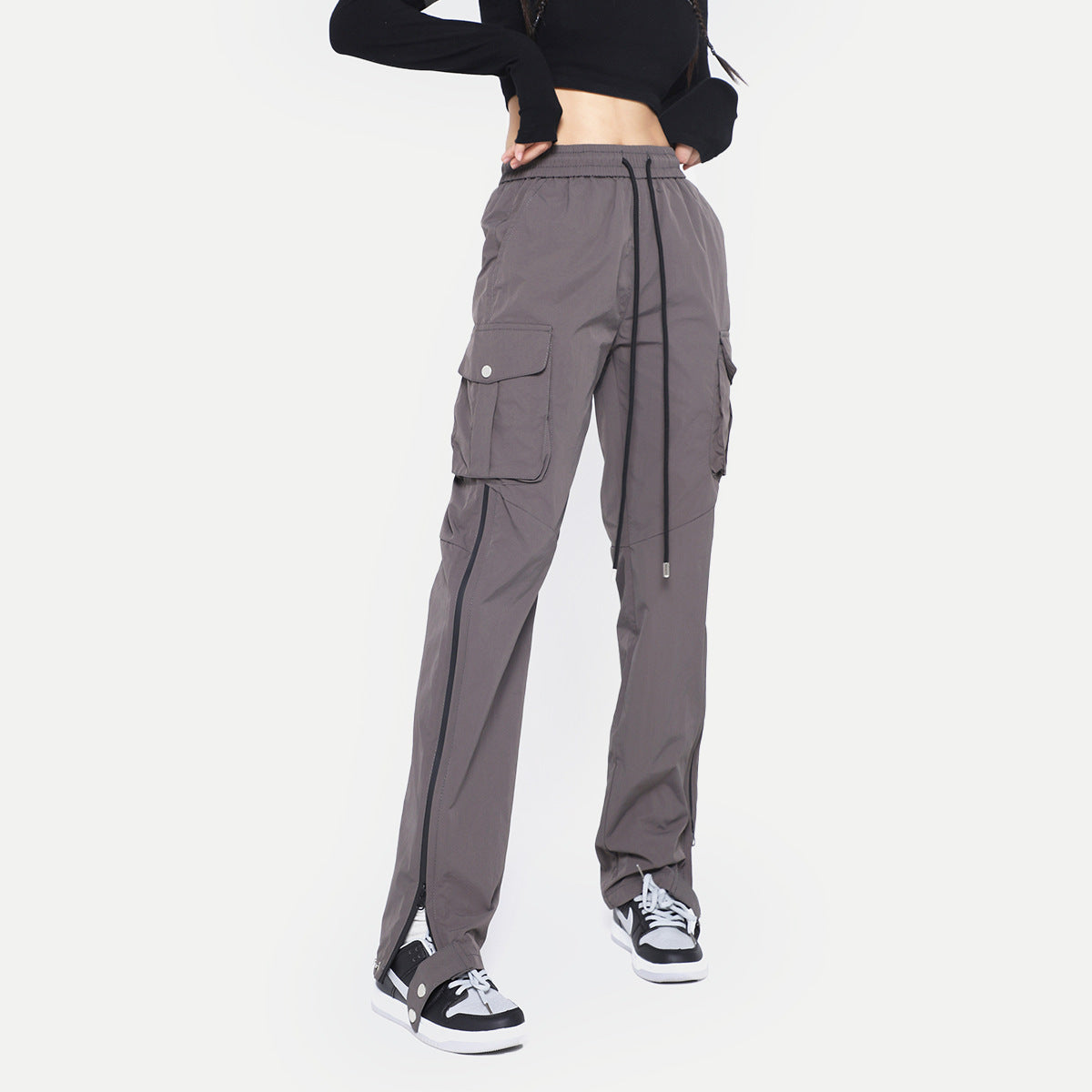 Women's High Waist Zipper Edge Sport Overall